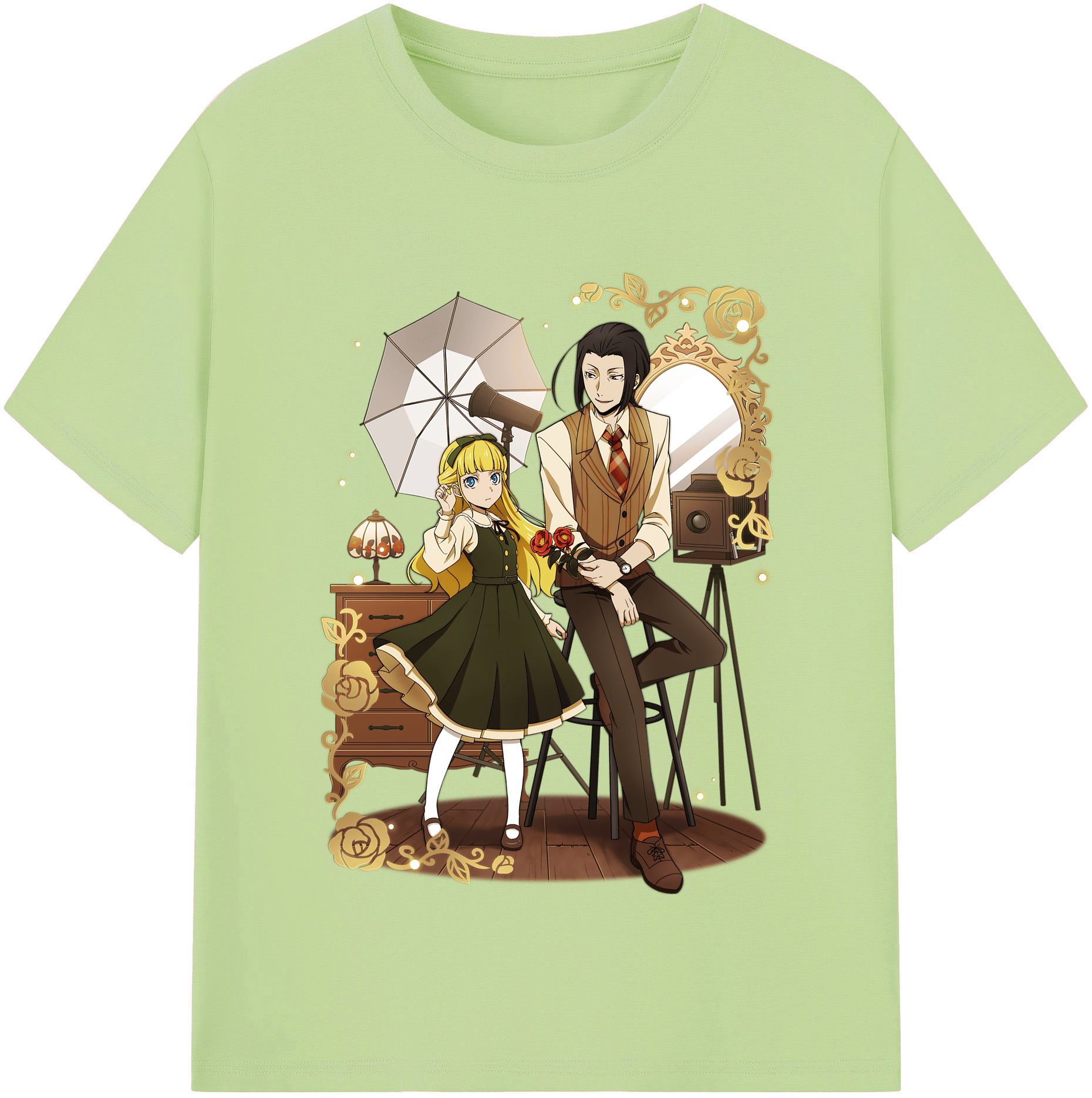 （画像用） 文豪ストレイドッグス Bungo Stray Dogs 綿100％半袖Tシャツ（フロントプリント）